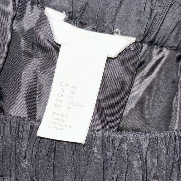 H&M black nylon skirt size 10 New without tags - Picture 6 of 6